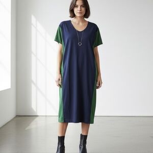 Demylee 100% Cotton Color Block Tee Dress Size S